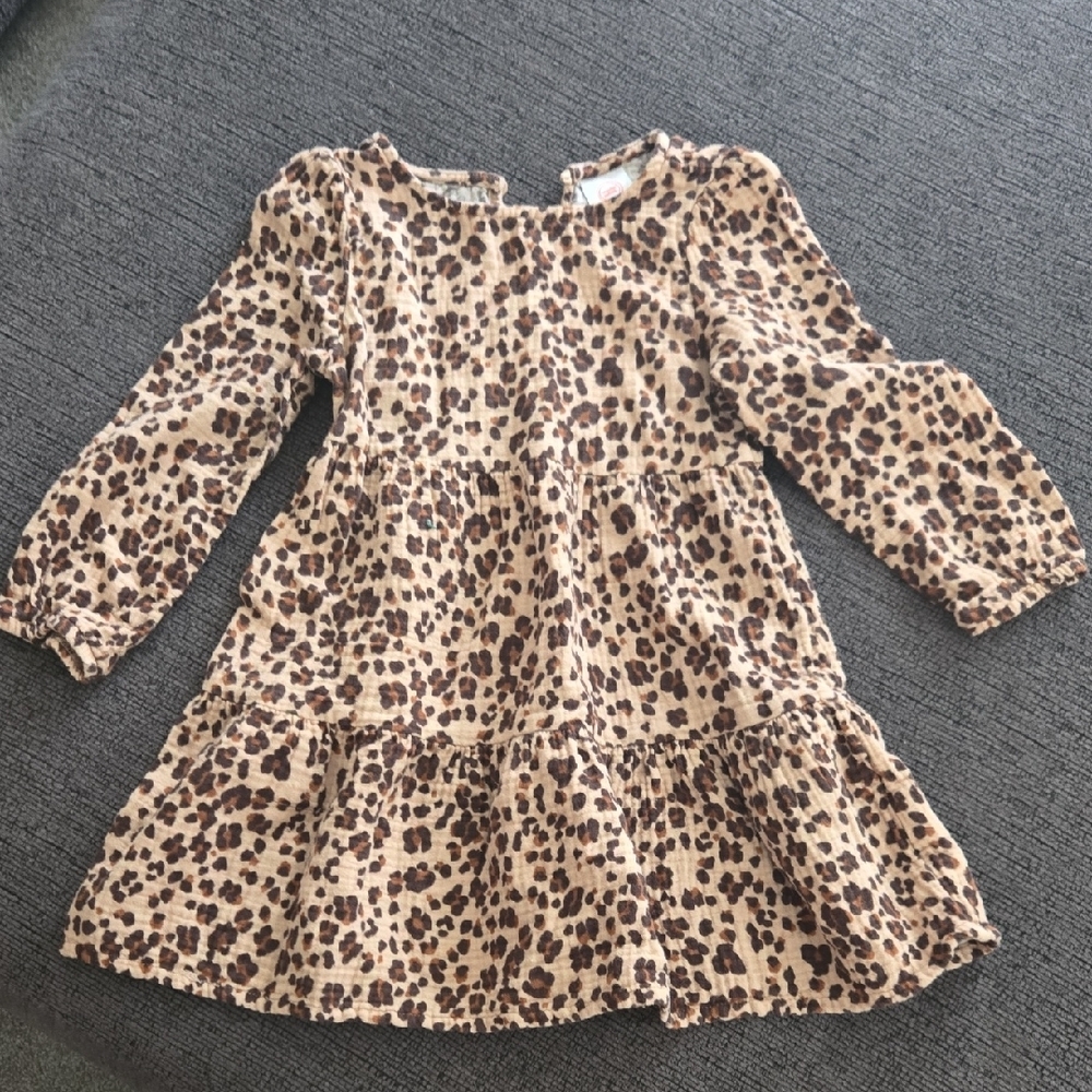 Leopard Print Kids Dress